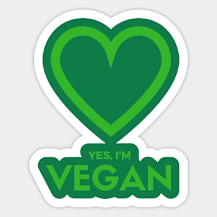 Yes, i'm Vegan Sticker